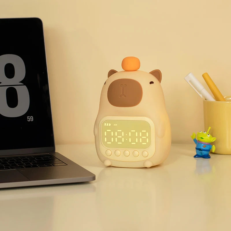 Capybara Alarm Clock Night Light