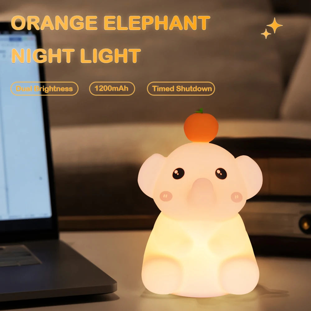 Elephant Silicone Night Light for Children