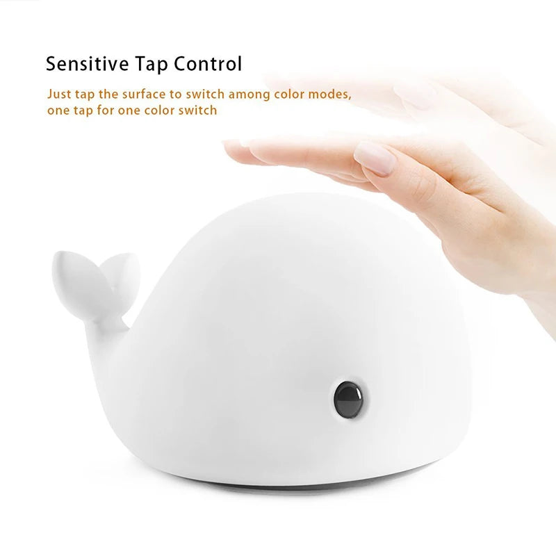 Cute Silicone Dolphin Night Lamp