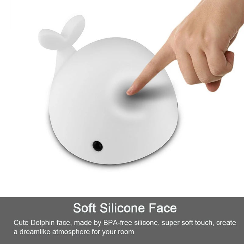 Silicone Dolphin Night Lamp
