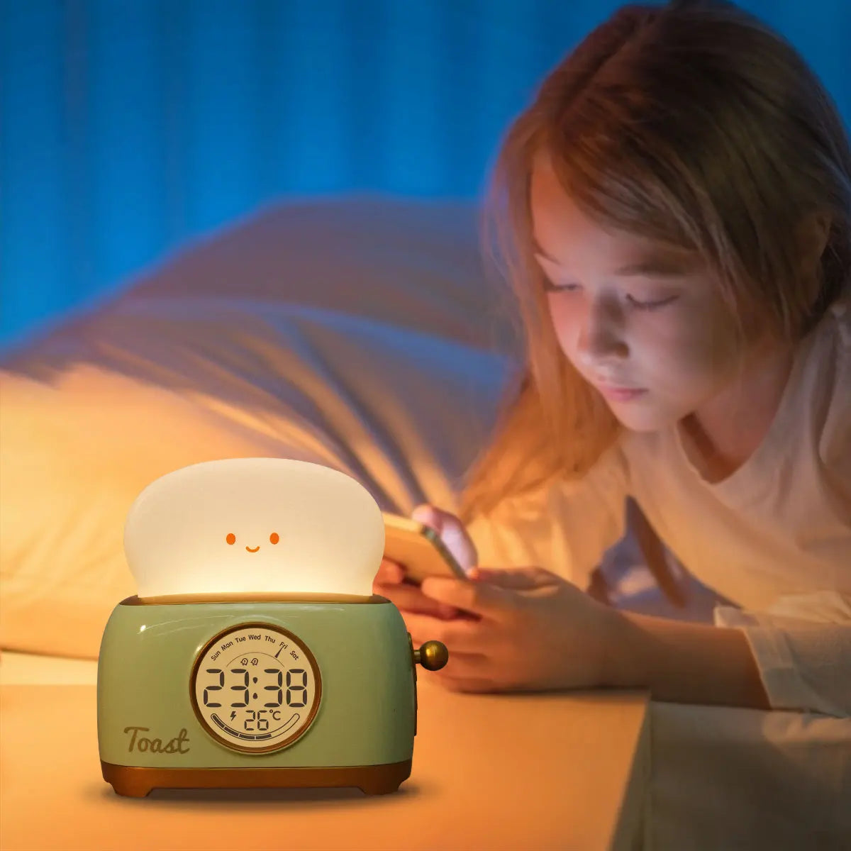 LED Night Light Alarm Clock