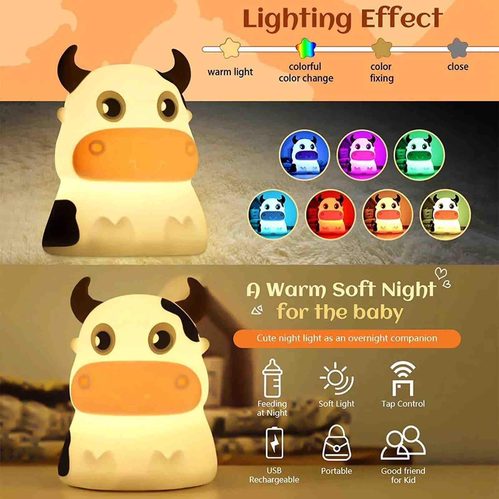 GlowPal Cow Nightlight - GlowPal