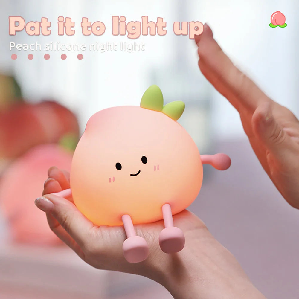 Silicone Peach Night Light