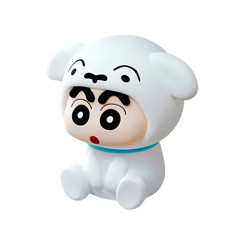 Kawaii Crayon Shinchan Silicone Night Light Cute Anime Peripheral USB Charging Desktop Bedroom Threespeed Adjustable Pat Lamp