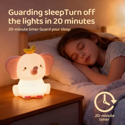 GlowPal Elephant Nightlight - Cherry Pink Limited