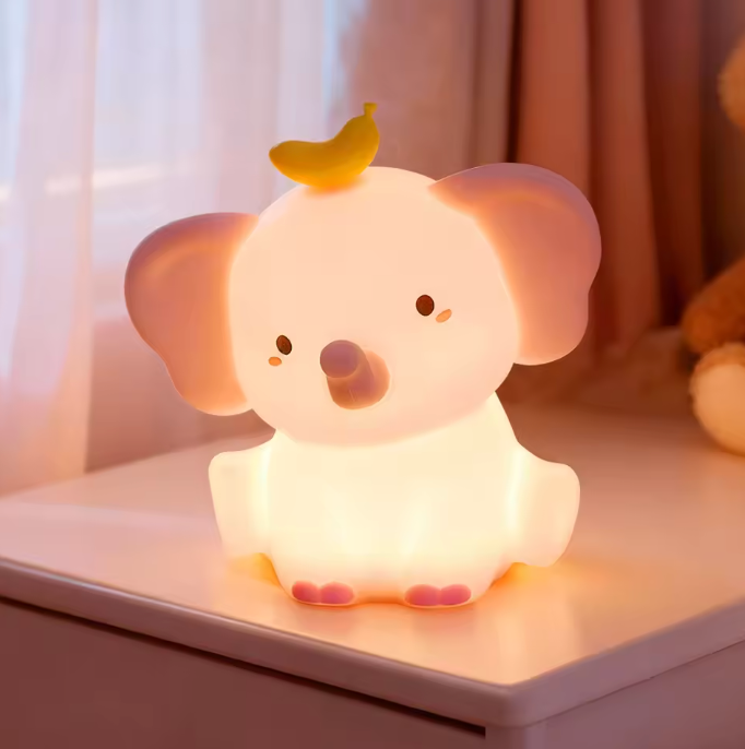 GlowPal Elephant Nightlight - Cherry Pink Limited