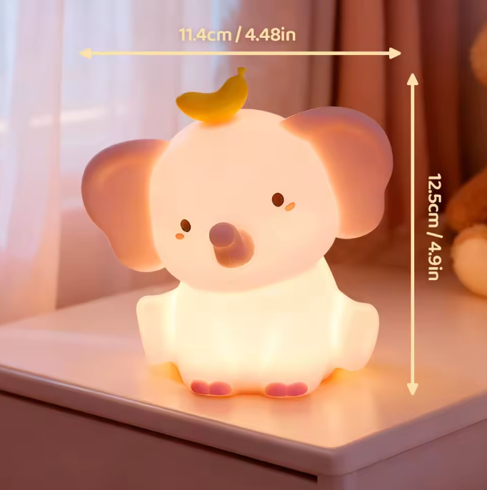 GlowPal Elephant Nightlight - Cherry Pink Limited
